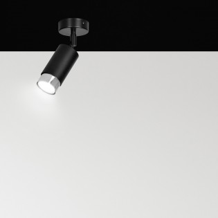 Spot de plafond orientable Mura Noir/Chrome