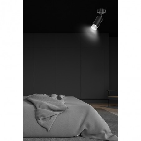 Spot de plafond orientable Mura Noir/Chrome