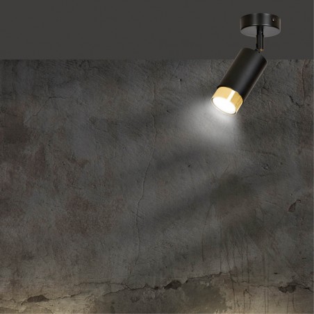 Spot de plafond orientable Mura Noir/Or