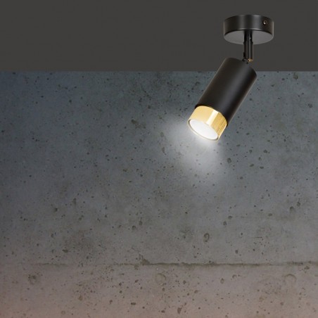 Spot de plafond orientable Mura Noir/Or