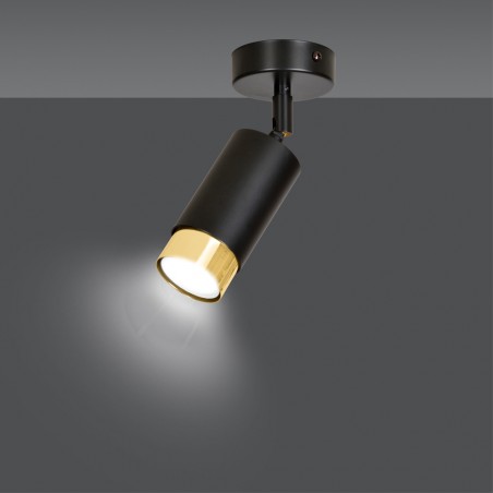 Spot de plafond orientable Mura Noir/Or