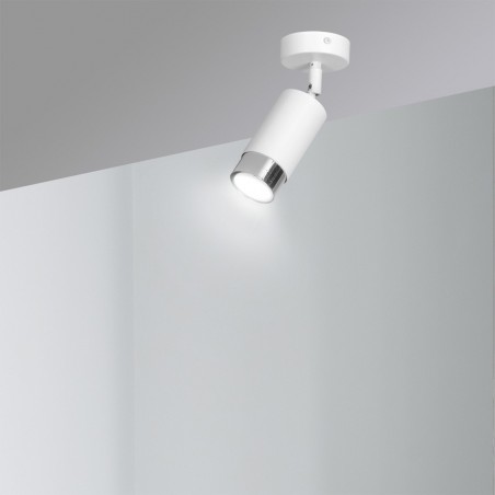Spot de plafond orientable Mura Blanc/Chrome