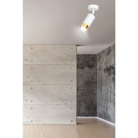Spot de plafond orientable Mura Blanc/Or