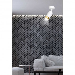 Spot de plafond orientable Mura Blanc/Or