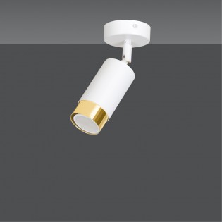 Spot de plafond orientable Mura Blanc/Or