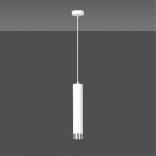 Lampe de suspension Mura Blanc/Chrome