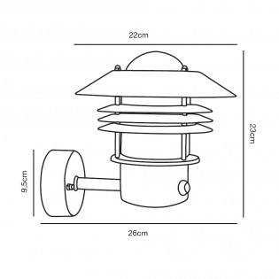 Applique d'exterieur avec capteur Vejers Up