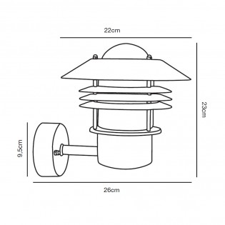 Applique d'exterieur Vejers Up Galvanisé