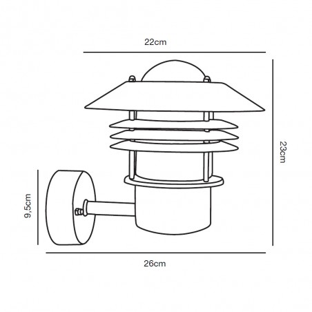 Applique d'exterieur Vejers Up Galvanisé