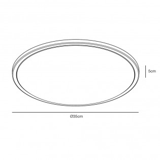 Plafonnier á LED pour bains Theros (17W)