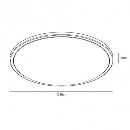 Plafonnier á LED pour bains Theros (17W)