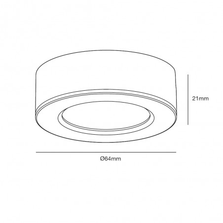 Downlight á LED pour meubles Kitchenio 3-Kit (2W)