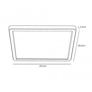 Plafonnier á LED pour bains Oja Square 29 Step (14,5W)