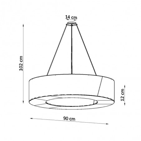 Lampe de plafond Saturno Slim