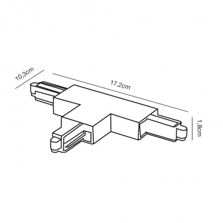 Connecteur pour rails Link-T Droit