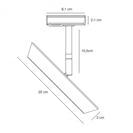 Spot á LED pour rails Diskie Link (8W)