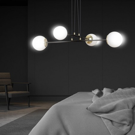Lampe de plafond Signo Noir (4 lumieres)