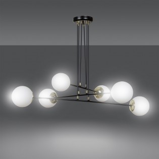 Lampe de plafond Signo Noir (6 lumieres)