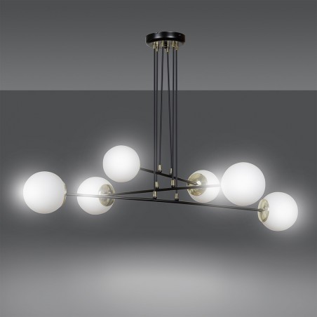 Lampe de plafond Signo Noir (6 lumieres)