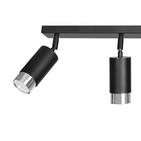 Regletté de spots Mura Noir/Chrome (3 lumieres)