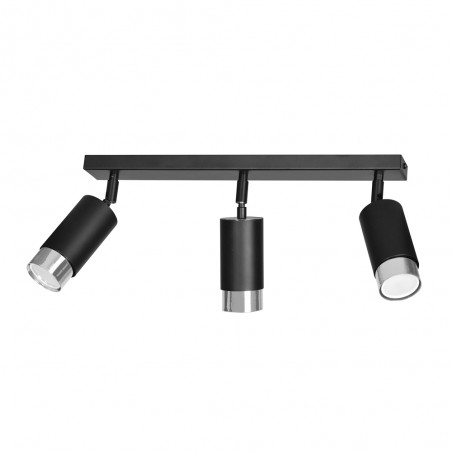 Regletté de spots Mura Noir/Chrome (3 lumieres)