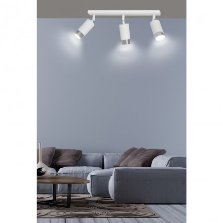 Regletté de spots Mura Blanc/Chrome (3 lumieres)