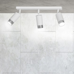 Regletté de spots Mura Blanc/Chrome (3 lumieres)