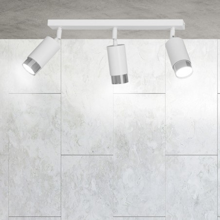 Regletté de spots Mura Blanc/Chrome (3 lumieres)