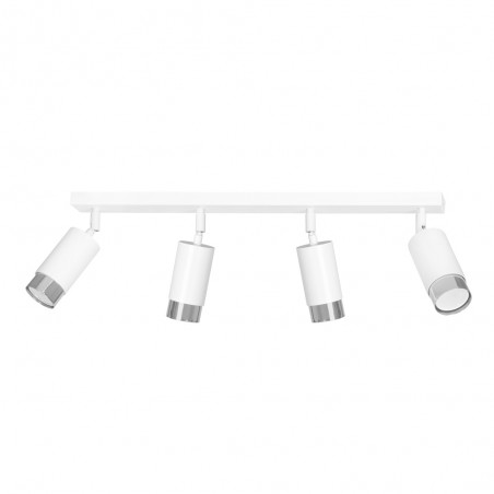 Regletté de spots Mura Blanc/Chrome (4 lumieres)