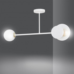 Plafonnier Meltis Blanc (2 lumieres)