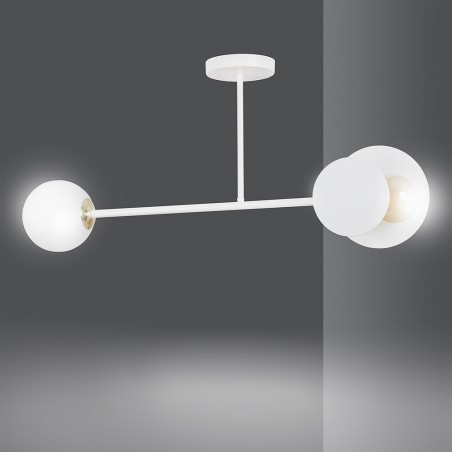 Plafonnier Meltis Blanc (2 lumieres)