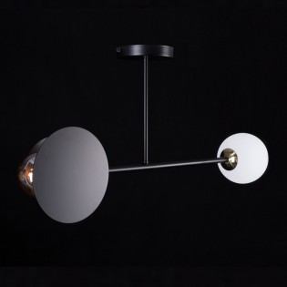 Plafonnier Meltis Noir (2 lumieres)