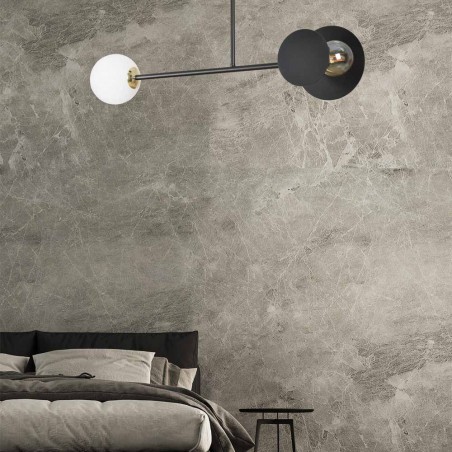 Plafonnier Meltis Noir (2 lumieres)