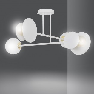 Plafonnier Meltis Blanc (4 lumieres)