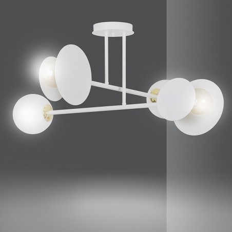 Plafonnier Meltis Blanc (4 lumieres)