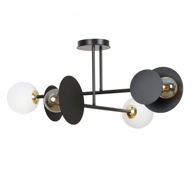 Plafonnier Meltis Noir (4 lumieres)