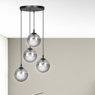 Lampe de suspension Sagan Graphite (4 lumieres)