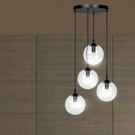 Lampe de suspension Sagan Transparent (4 lumieres)