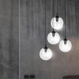 Lampe de suspension Sagan Transparent (4 lumieres)
