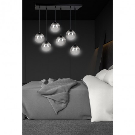 Regletté de plafond Sagan Graphite (6 lumieres)