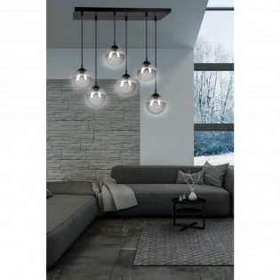 Regletté de plafond Sagan Graphite (6 lumieres)