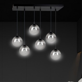 Regletté de plafond Sagan Graphite (6 lumieres)