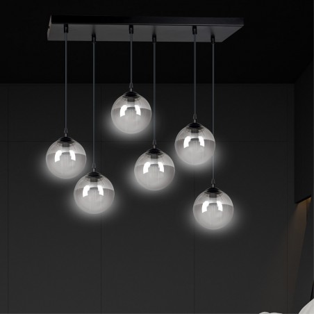 Regletté de plafond Sagan Graphite (6 lumieres)
