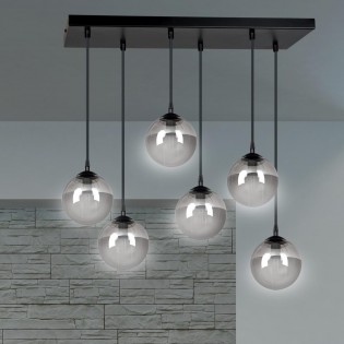 Regletté de plafond Sagan Graphite (6 lumieres)