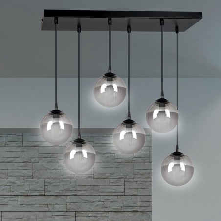 Regletté de plafond Sagan Graphite (6 lumieres)