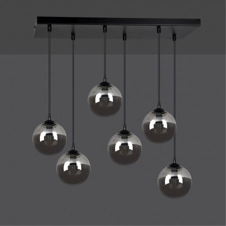 Regletté de plafond Sagan Graphite (6 lumieres)