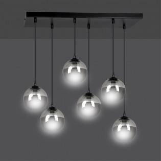 Regletté de plafond Sagan Graphite (6 lumieres)