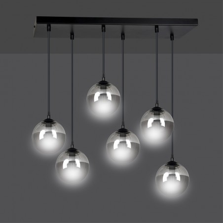 Regletté de plafond Sagan Graphite (6 lumieres)