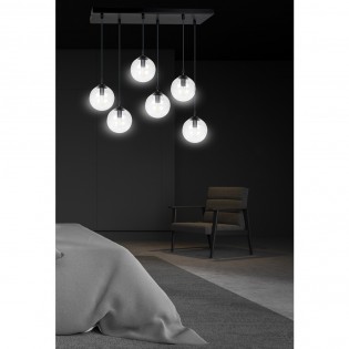 Regletté de plafond Sagan Transparent (6 lumieres)