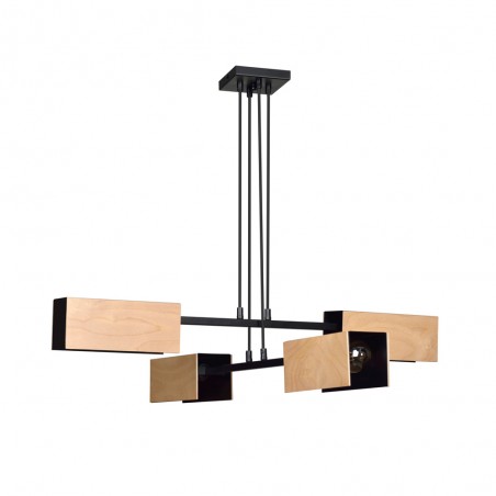 Lampe de plafond Perta Noir (4 lumieres)
